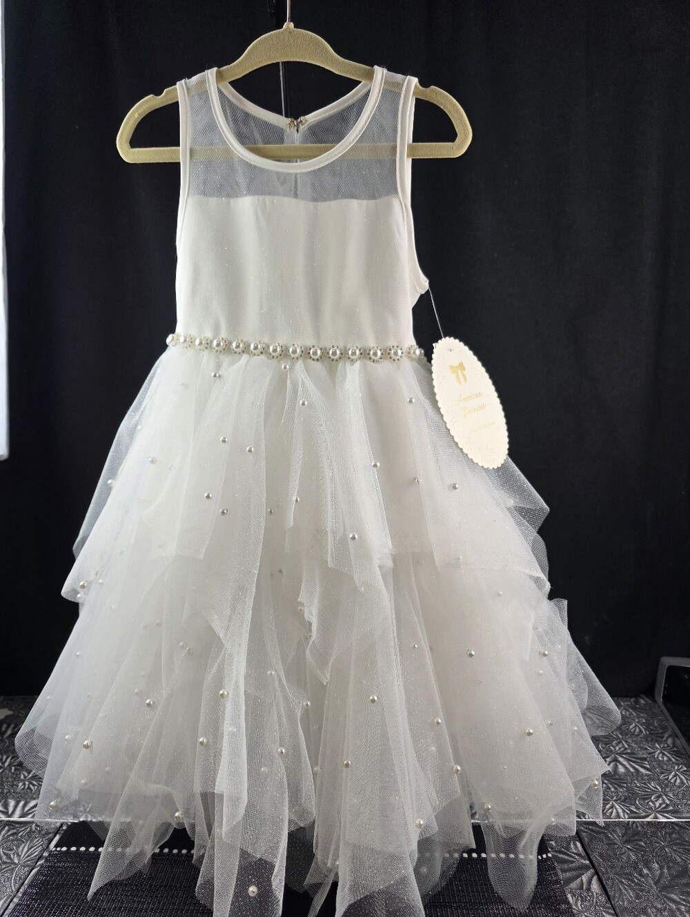 American Princess Tulle Optic White Dress - Picture 3 of 6